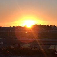 空港近くからのサンセット