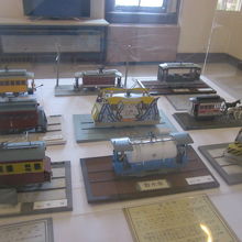 貴重な車両の模型が並んでいて、大感動！