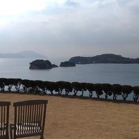 ホテルフロントの中庭からの眺め