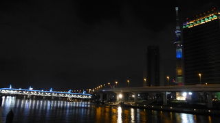 夜の隅田川も良かったです。
