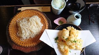 白い更級そば！