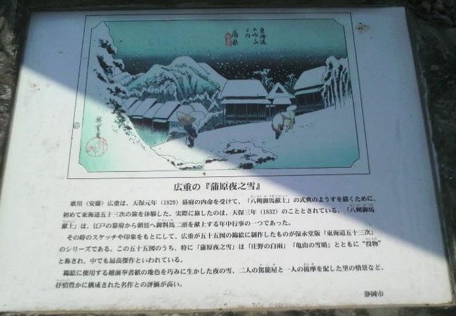 歌川広重が描いた蒲原の幻の雪景色だそうです