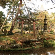 解釈がいろいろある庭だ