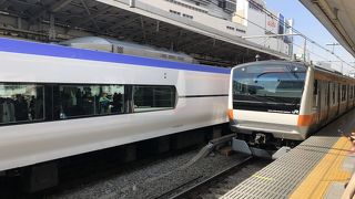 オレンジ色の中央線