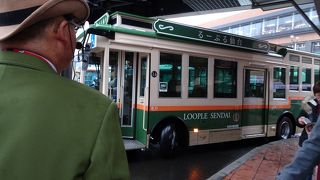 仙台市内の観光地を回る循環バス