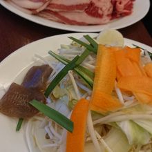 ジンギスカン&野菜