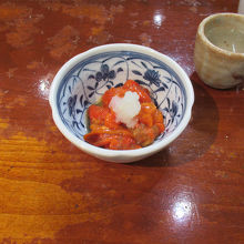 鮮度が命、ほや塩辛(250円+税)