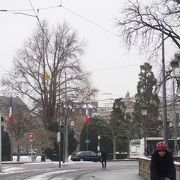 雪景色の共和国広場