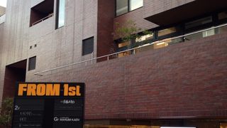 ブロックで組んだような凝った建物