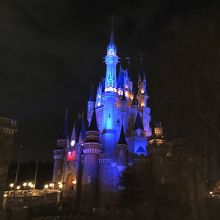 夜のシンデレラ城