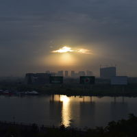 朝食レストランの眺望