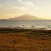 稚咲内海岸からの夕刻の眺めが絶景です