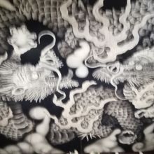 法堂の双龍の天井画です