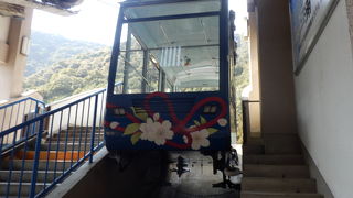 岩国城へのロープウェイ、錦帯橋や岩国市街が一望できます