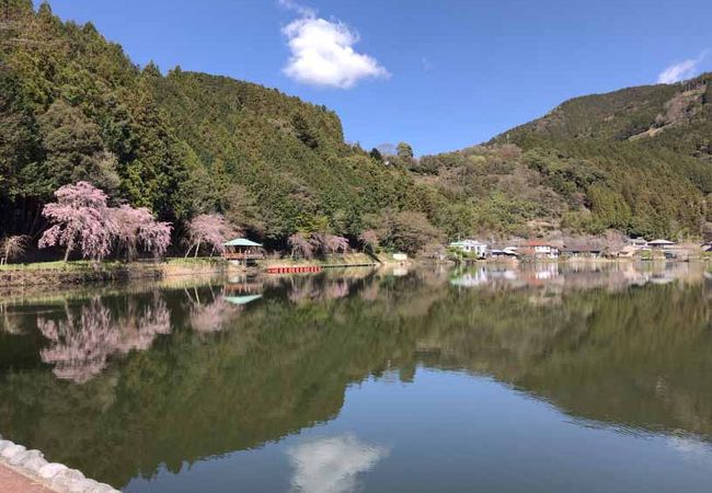 のんびりとした山あいの中にある釣りの名所