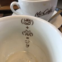 カップの内側の絵が楽しい