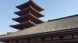 鮮やかな五重塔