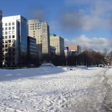 雪景色の大通公園