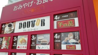 駅ビルのカフェテリア式食堂