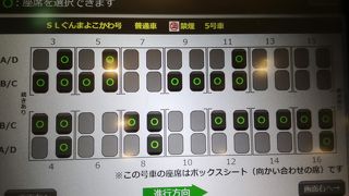 信越本線の客車列車を始め、ボックスシートのシートマップによる指定が指定席券売機で可能となりました