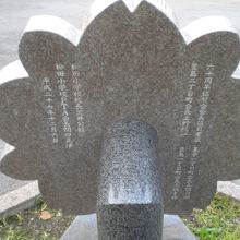 柳田小学校関係者が立てた石碑のようです。柳田公園の前身です。