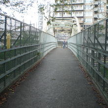 跨線人道橋の様子です。車両は通れません。人だけが通れます。