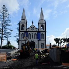 2018年9月下旬～10月初めは、教会前広場が工事中。