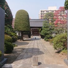 美しい庭のある寺