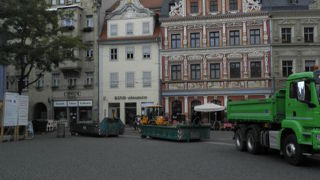 市庁舎のある広場