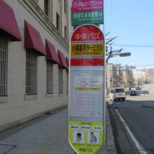 後ろがターミナルでバス停はこんなん？