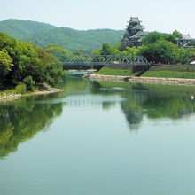 月見橋(+岡山城)
