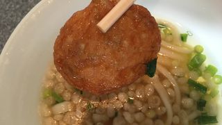 桜島フェリー内で食べることのできる、タイムトライアル系のうどん