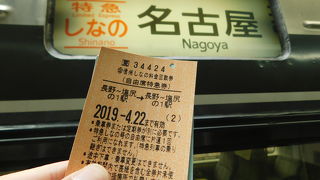 長野～塩尻の自由席特急券について