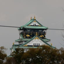 大阪城が見える