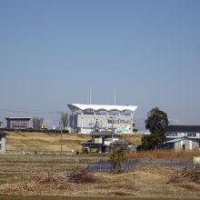 三県境の場所から見た道の駅