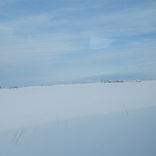 美唄辺りの雪景色