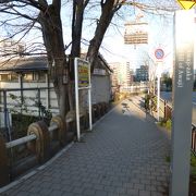 神田川沿いの通りです
