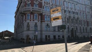 デザイン美術館に行くのに利用したトラムの停留所