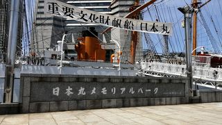 アクセス良好！夜景もきれいなイベントスペースもあるよ。芝生が気持ちいい日本丸メモリアルパーク。