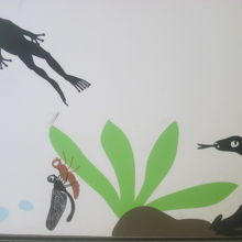 躍動感あるカエルさんが描かれていました( ´∀｀ )