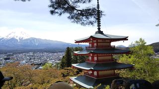 富士山と五重塔のベストショット