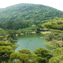 紫雲山(栗林公園芙蓉峰より)