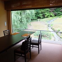 個室。素晴らしい眺め。