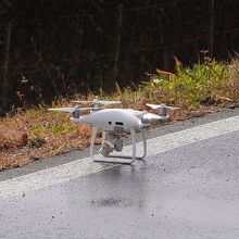 ドローンの出発直前