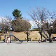 長い滑り台がある公園