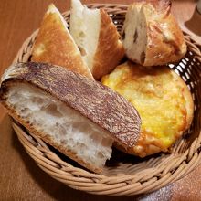 ランチの盛り合わせパン