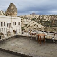 客室のテラス越しの景色