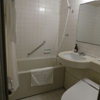 バスタブは深め。シャワーヘッドが小さい分、水圧強め。