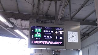 品川からエアポート快特羽田空港行きを利用する場合、座れない可能性があります