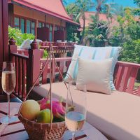 ベランダのソファ